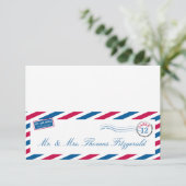 Luchtpost Tentvormige zitplaatskaart Kaart (Staand voorkant)