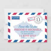 Luchtpost Tsjechië | Save the date Magnetische Uitnodiging (Voorkant)