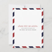 Luchtpost Uitnodigingskaart Save the Date Kaart (Achterkant)