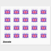 Luchtpost Union Jack Vlag Vierkante Sticker (Vel)