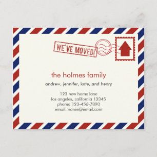 Luchtpost verhuisbericht aankondiging