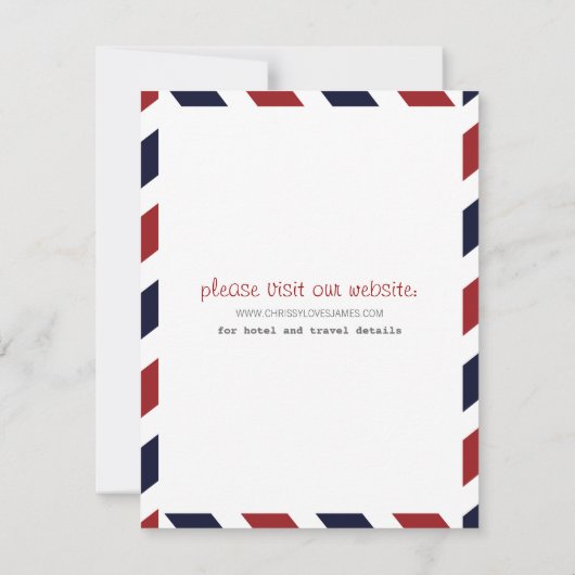 Luchtpost Viering Kaart Save the Date (Achterkant)