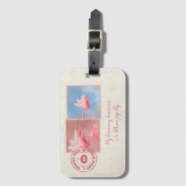 Luchtpost Vliegende Varken Postage Bagage Label