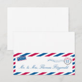 Luchtpost zitplaatskaart met tentje kaart (Voorkant / Achterkant)