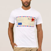 Luchtpostenvelop Mannen T-shirt (Voorkant)