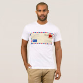 Luchtpostenvelop Mannen T-shirt (Voorkant volledig)