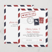 Luchtpostkaart Save the Date (Voorkant / Achterkant)