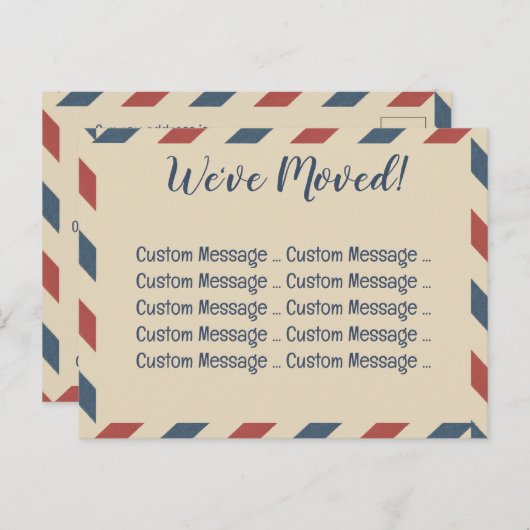  luchtpoststaven, reisindustrie briefkaart (Voorkant / Achterkant)