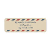  luchtpoststaven, reisindustrie etiket (Voorkant)