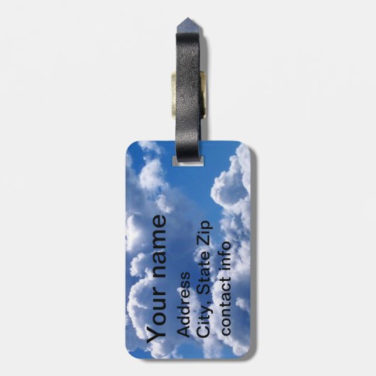 Luchtreiziger Bagagelabel (Achterkant verticaal)