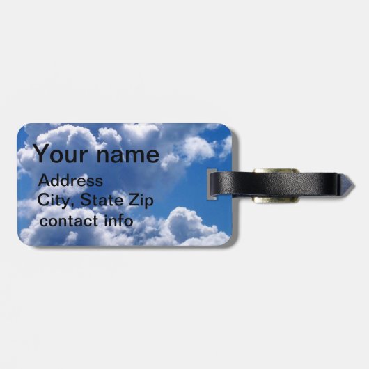 Luchtreiziger Bagagelabel (Achterkant horizontaal)