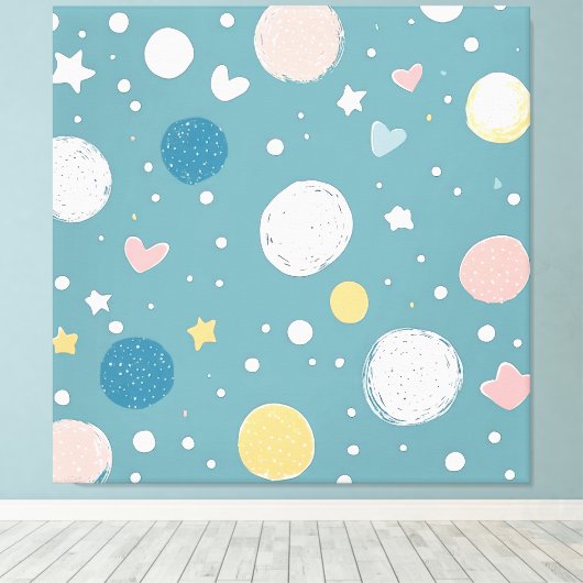 luchtruim canvas afdruk (Insitu (Houten vloer))