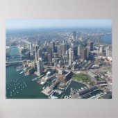 Luchtruim van Boston Skyline Poster (Voorkant)