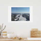 Luchtruim van het meer van Candlewood Poster (Keuken)