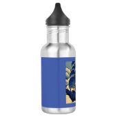 Luchtschepen die boven wolken varen - Houtsnede 1 Waterfles (Links)