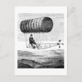 luchtschip/ballonvaarder briefkaart (Voorkant)