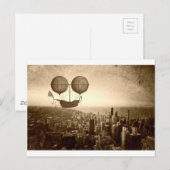 Luchtschip boven Chicago Briefkaart (Voorkant / Achterkant)