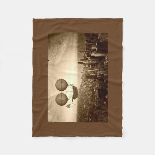 Luchtschip boven Chicago Fleece Deken (Voorkant)