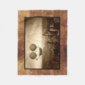 Luchtschip boven Chicago Fleece Deken (Voorkant)