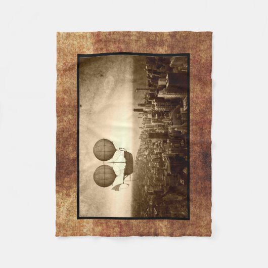 Luchtschip boven Chicago Fleece Deken (Voorkant)