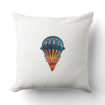 Luchtschip-een ballon tussen de velden Sierkussen