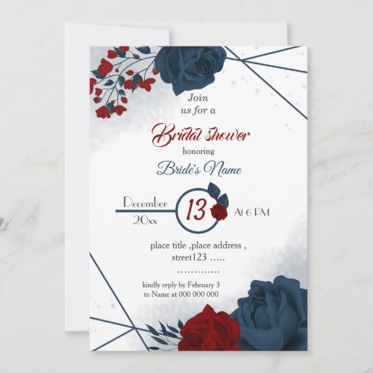 luchtschip en burgundy floral geometric vrijgezell kaart (Voorkant)