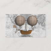 Luchtschip & Grijze Wereldkaart Boek Aanvraag Informatiekaartje (Achterkant)