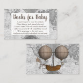 Luchtschip & Grijze Wereldkaart Boek Aanvraag Informatiekaartje (Voorkant / Achterkant)