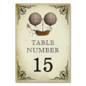 luchtschip hete luchtballon bruiloft kaart (Achterkant)