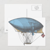  luchtschip met kleur briefkaart (Voorkant / Achterkant)