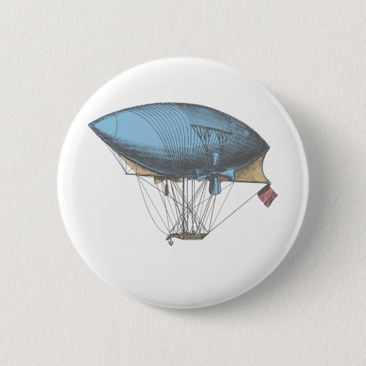 luchtschip met kleur ronde button 5,7 cm (Voorkant)