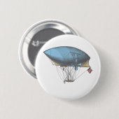 luchtschip met kleur ronde button 5,7 cm (Voorkant /achterkant)