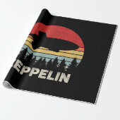  luchtschip Retro Zeppelin Shirt Cadeaupapier (Uitgerold)
