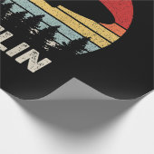  luchtschip Retro Zeppelin Shirt Cadeaupapier (Hoek)