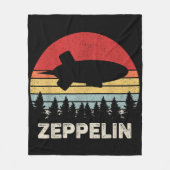 luchtschip Retro Zeppelin Shirt Fleece Deken (Voorkant)