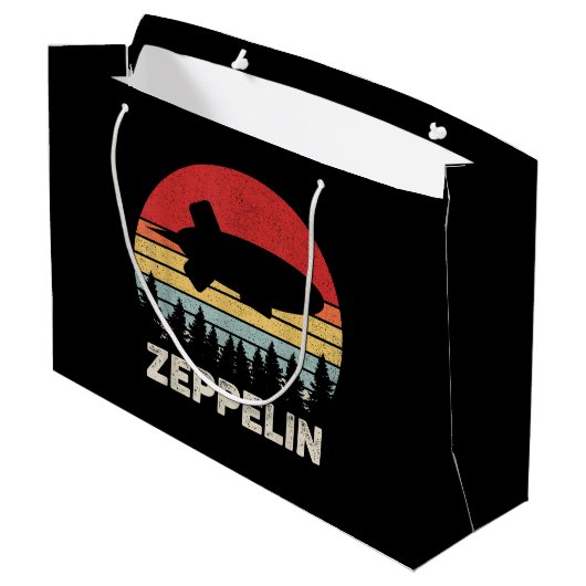  luchtschip Retro Zeppelin Shirt Groot Cadeauzakje (Achterkant Gekanteld)