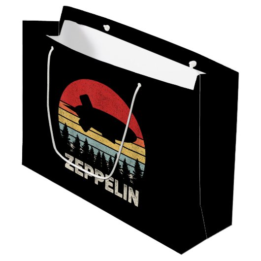 luchtschip Retro Zeppelin Shirt Groot Cadeauzakje (Voorkant Gekanteld)