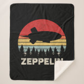  luchtschip Retro Zeppelin Shirt Sherpa Deken (Voorkant)