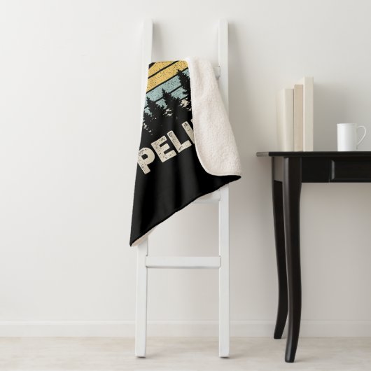  luchtschip Retro Zeppelin Shirt Sherpa Deken (In situ)