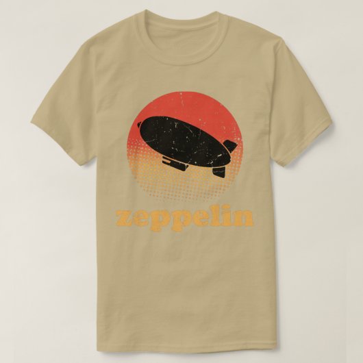  luchtschip Retro Zeppelin t-shirt Diriable Airshi (Design voorkant)