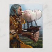 Luchtschip Steampunk Briefkaart (Voorkant)