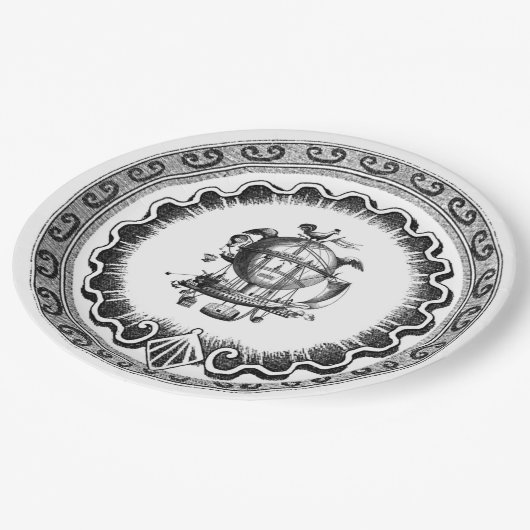 luchtschip Steampunk-ontwerp Papieren Bordje (Gekanteld)