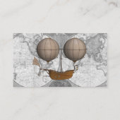 Luchtschip & Wereldkaart Explorer Luier Raffle Informatiekaartje (Achterkant)