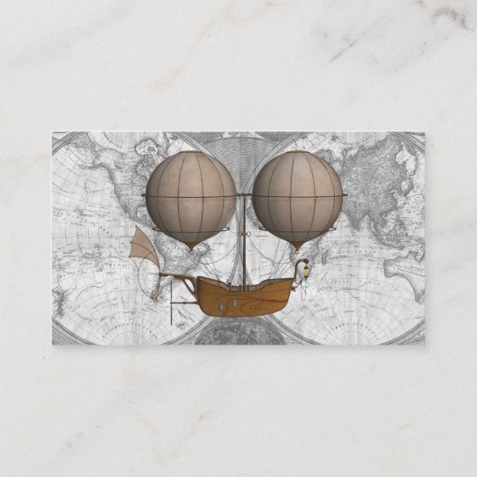 Luchtschip & Wereldkaart Explorer Luier Raffle Informatiekaartje (Achterkant)