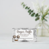 Luchtschip & Wereldkaart Explorer Luier Raffle Informatiekaartje (Staand voorkant)