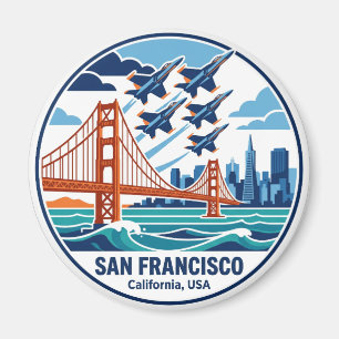 Luchtshow bij San Francisco Bay (Blue Angels) Magneet