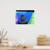 Luchtsleuteltafel en -mallet met neonverlichting poster (Keuken)