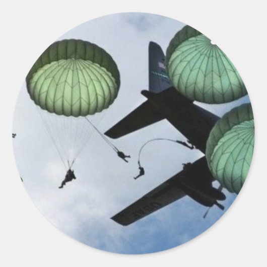 luchtsprong ronde sticker (Voorkant)