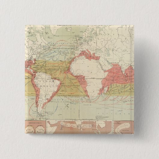 Luchtstromen Vierkante Button 5,1 Cm (Voorkant)