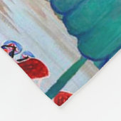 Luchtstroomretro camper op het strand gooien deken (Hoek)